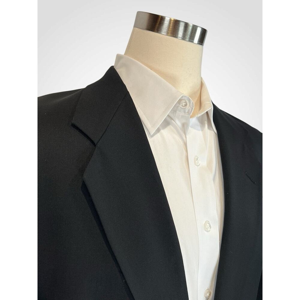 Vtg Christian Dior Monsieur 44R Black Gold Tone Buttons Designer Blazer - Picture 6 of 16